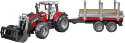 Bruder Trak 41cm Massey Ferguson 7480 Frontlader + Hänger