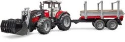 Bruder Trak 41cm Massey Ferguson 7480 Frontlader + Hänger -Bruder Verkaufsgeschäft 11578676 03