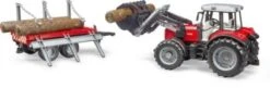 Bruder Trak 41cm Massey Ferguson 7480 Frontlader + Hänger -Bruder Verkaufsgeschäft 11578676 04
