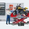 Bruder Bworld Motorradwerkstatt Mit Scrambler Ducati Full Trottle