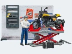 Bruder Bworld Motorradwerkstatt Mit Scrambler Ducati Full Trottle