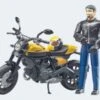 Bruder Bworld Scrampler Ducati Full Throttle Mit Fahrer