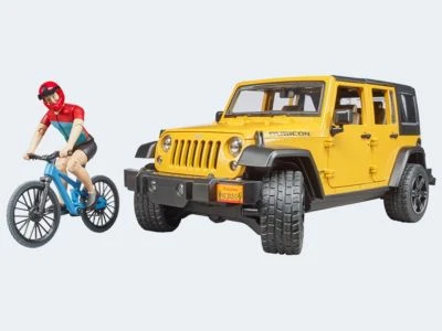 Bruder Jeep Wrangler Rubicon Mit Mountainbike Und Fahrer -Bruder Verkaufsgeschäft 16074313 01