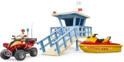 Bruder Bworld Set Life Guard Station Mit Quad + Personal -Bruder Verkaufsgeschäft 20312589 04