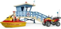 Bruder Bworld Set Life Guard Station Mit Quad + Personal -Bruder Verkaufsgeschäft 20312589 05