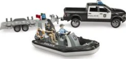 Bruder 02507 RAM 2500 Polizei Pickup Mit Licht Und Sound Anhänger Boot Und 2 Figuren -Bruder Verkaufsgeschäft 25680399 06