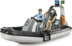 Bruder Bworld Polizei Schlauchboot Mit Licht Und Zwei Figuren