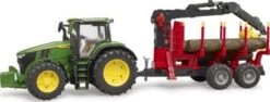 Bruder Traktor John Deere 7R350 Mit Rückeanhänger Und Vier Baumstämmen -Bruder Verkaufsgeschäft 26203484 05