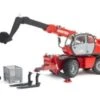 BRUDER 2129 Manitou Teleskopstabler MRT 2150 M. Zubehör