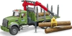 BRUDER 02824 Mack LKW Holztransporter Mit Greifer 60cm