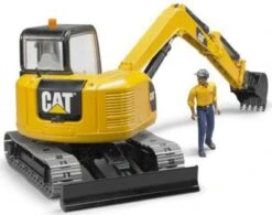 BRUDER 2466 Cat Minibagger Mit Bauarbeiter 1:16 -Bruder Verkaufsgeschäft 4439590 04