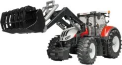BRUDER 03181 Trak 42cm Steyr 6300 Terrus Mit Frontlader